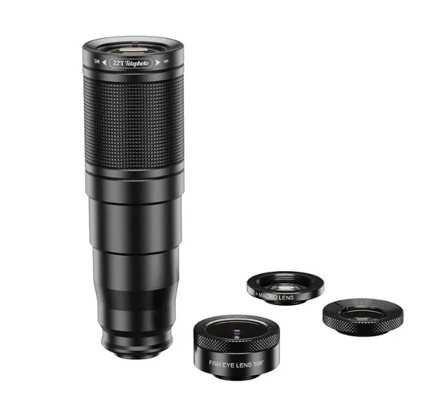 Apexel 12-24x macro lens with adjustable magnification for detailed smartphone macro photography