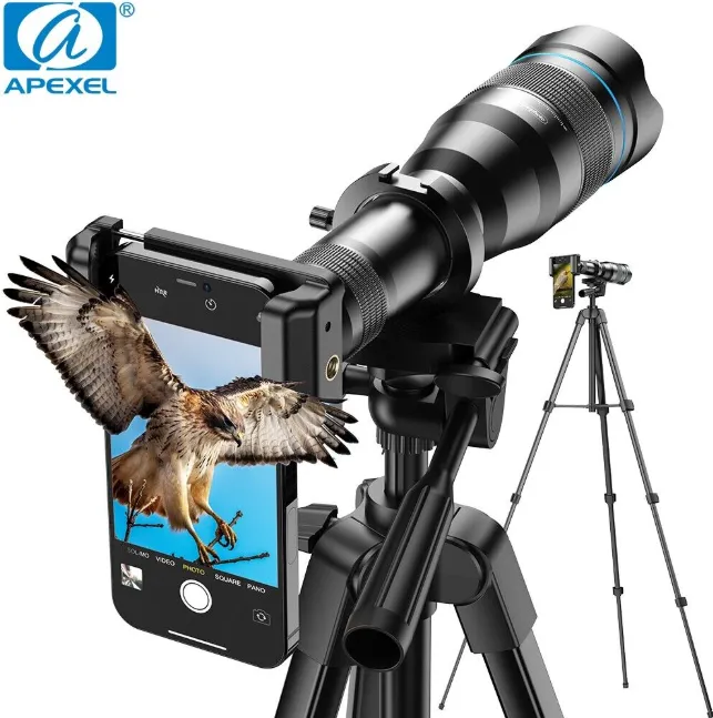 Apexel 4K HD 60x high-power telescope zoom lens for professional smartphone long-distance photography