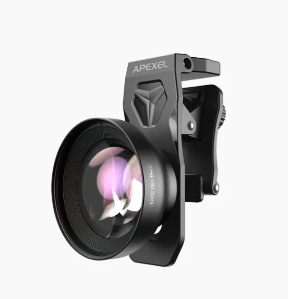Apexel macro lens professional close-up photography attachment for iPhone and Samsung smartphones